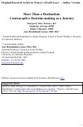 Cover page: More Than a Destination: Contraceptive Decision Making as a Journey