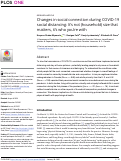 Cover page: Changes in social connection during COVID-19 social distancing: It’s not (household) size that matters, it’s who you’re with