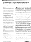 Cover page: A naturalistic study of the association between antidepressant treatment and outcome of smoking cessation treatment.