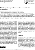 Cover page: Volatile organic compound emissions from <i>Larrea tridentata</i> (creosotebush)