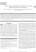 Cover page: Postless Tape Augmentation for Anterior Cruciate Ligament (ACL) Reconstruction