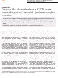 Cover page: Pleiotropic effect of a novel mutation in GCNT2 causing congenital cataract and a rare adult i blood group phenotype