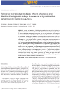 Cover page: Tolerance to individual and joint effects of arsenic and Bacillus thuringiensis subsp. israelensis or Lysinibacillus sphaericus in Culex mosquitoes