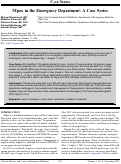 Cover page: Mpox in the Emergency Department: A Case Series