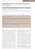 Cover page: Quantitative Analysis of Neural Foramina in the Lumbar Spine: An Imaging Informatics and Machine Learning Study.