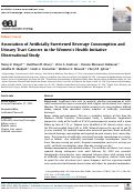 Cover page: Association of Artificially Sweetened Beverage Consumption and Urinary Tract Cancers in the Women’s Health Initiative Observational Study