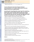 Cover page: Function Biomedical Informatics Research Network Recommendations for Prospective Multi-Center Functional Magnetic Resonance Imaging Studies