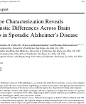 Cover page: Endotype Characterization Reveals Mechanistic Differences Across Brain Regions in Sporadic Alzheimers Disease.