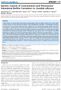 Cover page: Genetic Control of Conventional and Pheromone-Stimulated Biofilm Formation in Candida albicans