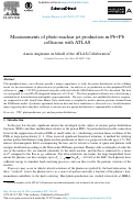 Cover page: Measurements of photo-nuclear jet production in Pb + Pb collisions with ATLAS