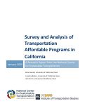 Cover page: Survey and Analysis of Transportation Affordable Programs in California