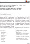 Cover page: Chronic and episodic stress predict physical symptom bother following breast cancer diagnosis