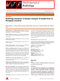 Cover page: Radiology education in Europe: Analysis of results from 22 European countries.