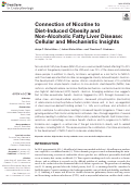 Cover page: Connection of Nicotine to Diet-Induced Obesity and Non-Alcoholic Fatty Liver Disease: Cellular and Mechanistic Insights