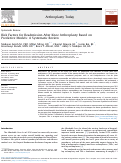 Cover page: Risk Factors for Readmission After Knee Arthroplasty Based on Predictive Models: A Systematic Review.