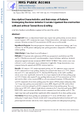 Cover page: Descriptive Characteristics and Outcomes of Patients Undergoing Revision Anterior Cruciate Ligament Reconstruction With and Without Tunnel Bone Grafting