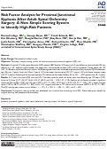 Cover page: Risk Factor Analysis for Proximal Junctional Kyphosis After Adult Spinal Deformity Surgery: A New Simple Scoring System to Identify High-Risk Patients.