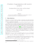 Cover page: A hardness of approximation result in metric geometry