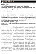 Cover page: The null hypothesis: globally steady rates of erosion, weathering fluxes and shelf sediment accumulation during Late Cenozoic mountain uplift and glaciation