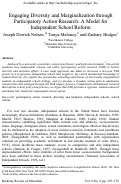 Cover page: Engaging Diversity and Marginalization through Participatory Action Research: A Model for Independent School Reform