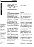 Cover page: Genetic analysis of simultaneous geographic atrophy and choroidal neovascularization