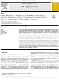 Cover page: Gender differences in the pathways from childhood disadvantage to metabolic syndrome in adulthood: An examination of health lifestyles