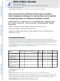 Cover page: High- versus low-dose tranexamic acid as part of a Patient Blood Management strategy for reducing blood loss in patients undergoing surgery for adolescent idiopathic scoliosis