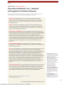 Cover page: Associations Between Tau, β-Amyloid, and Cognition in Parkinson Disease.