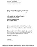 Cover page: Development of Requirement Specifications for Transit Frontal Collision Warning System