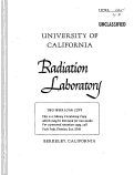 Cover page: RADIOACTIVE ISOTOPES OF TANTALUM AND WOLFRAM II