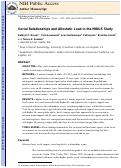 Cover page: Social Relationships and Allostatic Load in the MIDUS Study