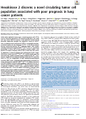 Cover page: Hexokinase 2 discerns a novel circulating tumor cell population associated with poor prognosis in lung cancer patients.