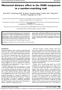 Cover page: Numerical distance effect in the N240 component in a number-matching task