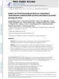 Cover page: Impact of Pupil Dilation on Optical Coherence Tomography Angiography Retinal Microvasculature in Healthy Eyes