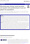 Cover page: Minnesota peat viromes reveal terrestrial and aquatic niche partitioning for local and global viral populations