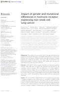 Cover page: Impact of gender and mutational differences in hormone receptor expressing non-small cell lung cancer