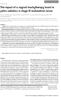 Cover page: The impact of a vaginal brachytherapy boost to pelvic radiation in stage III endometrial cancer