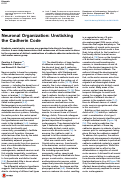 Cover page: Neuronal Organization: Unsticking the Cadherin Code