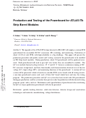 Cover page: Production and testing of the powerboard for ATLAS ITk Strip barrel modules