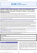 Cover page: Insomnia severity predicts depression, anxiety, and posttraumatic stress disorder in veterans with spinal cord injury or disease: a cross-sectional observational study.