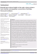 Cover page: Bimodal spore release heights in the water column enhance local retention and population connectivity of bull kelp, Nereocystis luetkeana