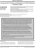 Cover page: Unexpected ICU Transfer and Mortality in COVID-19 Related to Hospital Volume