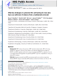 Cover page: Effective strategies to promote HIV self-testing for men who have sex with men: Evidence from a mathematical model