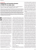 Cover page: Epidemiology and transmission dynamics of COVID-19 in two Indian states