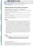 Cover page: Feedback regulation of RTK signaling in development