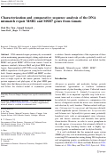 Cover page: Characterization and comparative sequence analysis of the DNA mismatch repair MSH2 and MSH7 genes from tomato