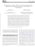 Cover page: The Intersections of Race, Gender, Age, and Socioeconomic Status: Implications for Reporting Discrimination and Attributions to Discrimination