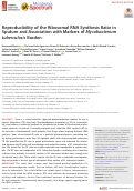 Cover page: Reproducibility of the Ribosomal RNA Synthesis Ratio in Sputum and Association with Markers of Mycobacterium tuberculosis Burden