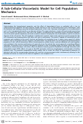 Cover page: A Sub-Cellular Viscoelastic Model for Cell Population Mechanics