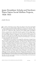 Cover page: Jessie Donaldson Schultz and Northern Plains Native Social Welfare Projects, 1926–1953